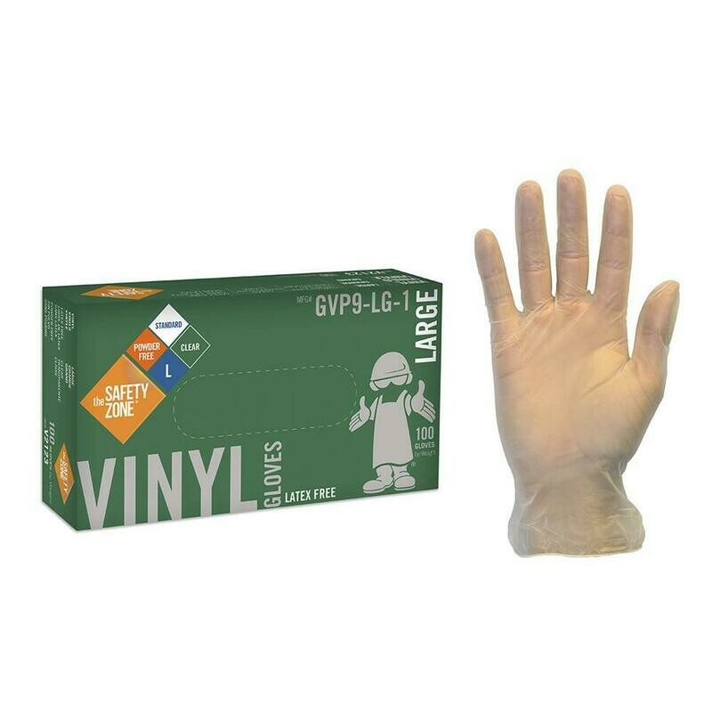 Vinyl Gloves Large Powder Free 1/100