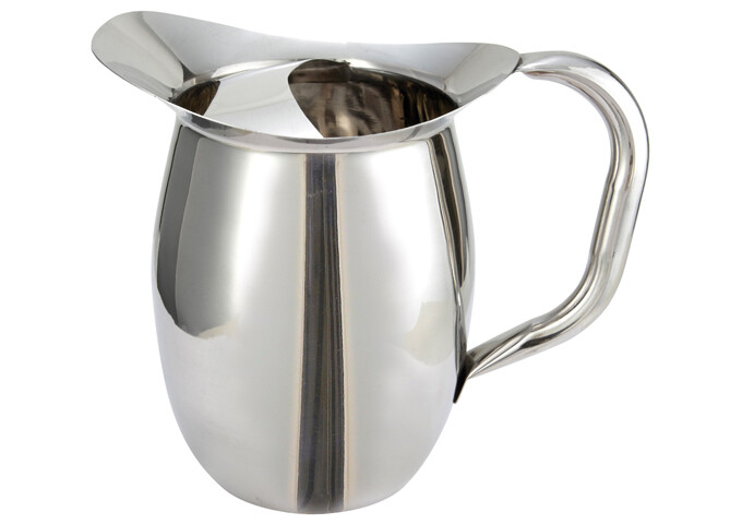 Bell Pitcher 2qt. Mirror Finish