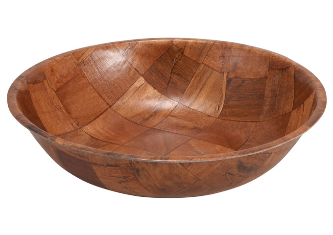 Salad Bowl 20" Woven Wood
