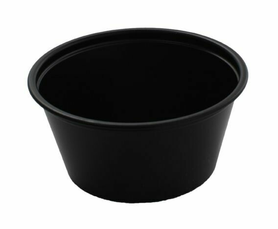 Souffle Cup 2oz. Black Plastic