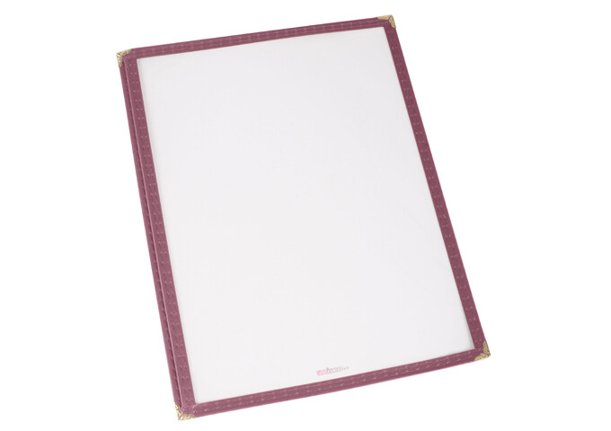 Menu Cover Single Burgundy
