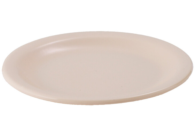 Plate 6-3/8" Round Tan Melamine