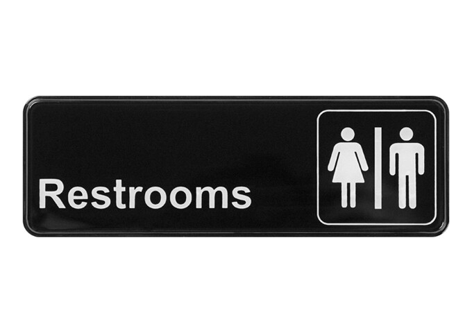 Sign 9"x3" Restrooms