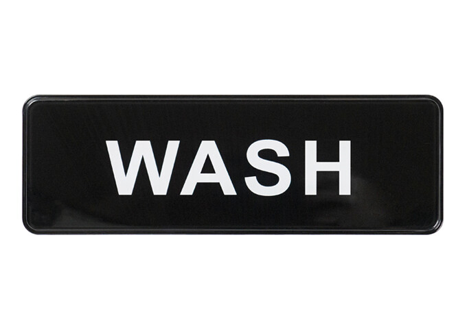 Sign 9"x3" Wash