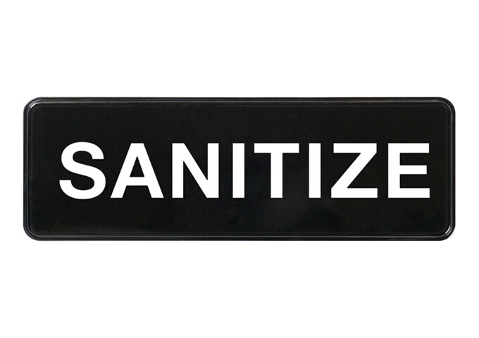Sign 9"x3" Sanitize