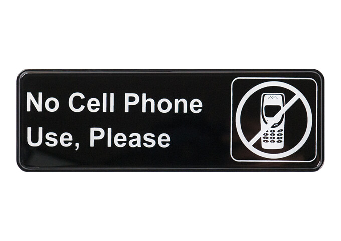 Sign 9"x3" No Cell Phone