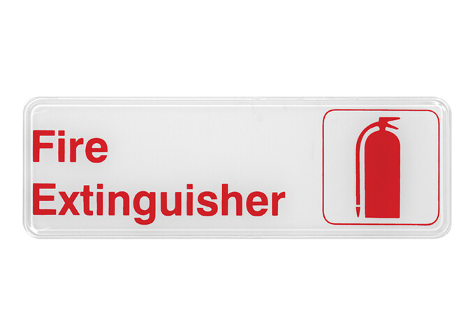 Sign 9"x3" Fire Extinguisher