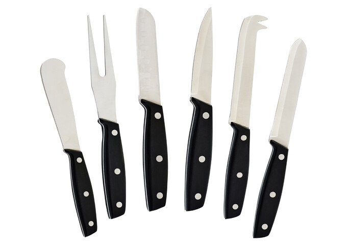 Cheese Knife Set 6-PC Pom Handles