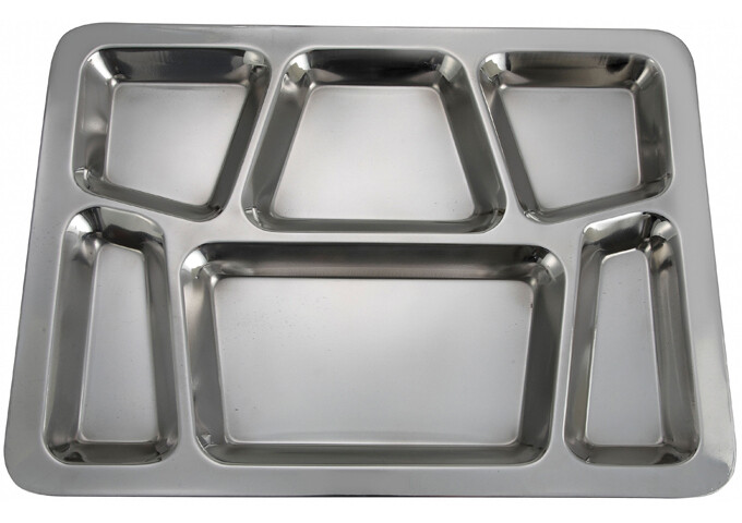 Food Tray 6-Compartment S/S