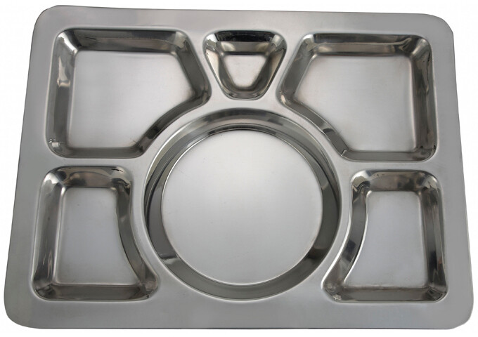 Food Tray 6-Compartment S/S