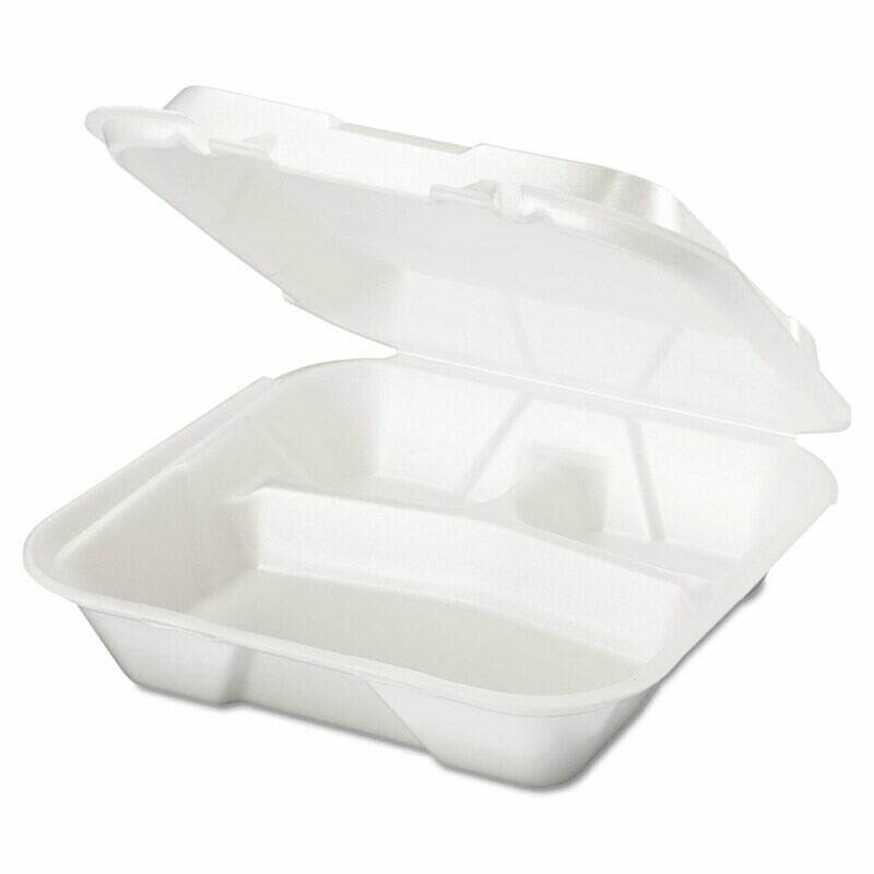 Container 9"x9"x3" Foam 3-Comp