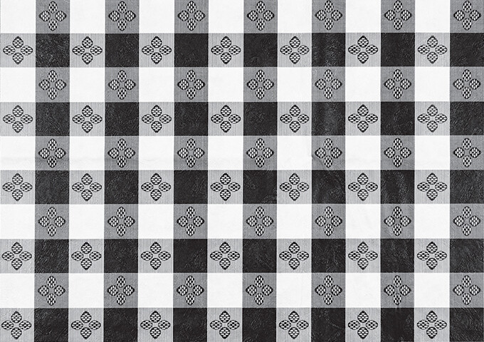 Table Cloth 52"x52" Black Checkered