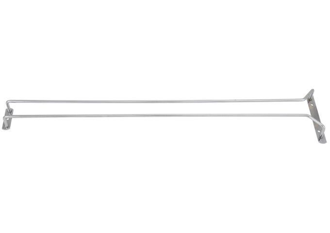 Single 24" Glass Hanger Chrome