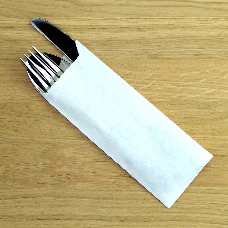 Silverware Paper Bag White