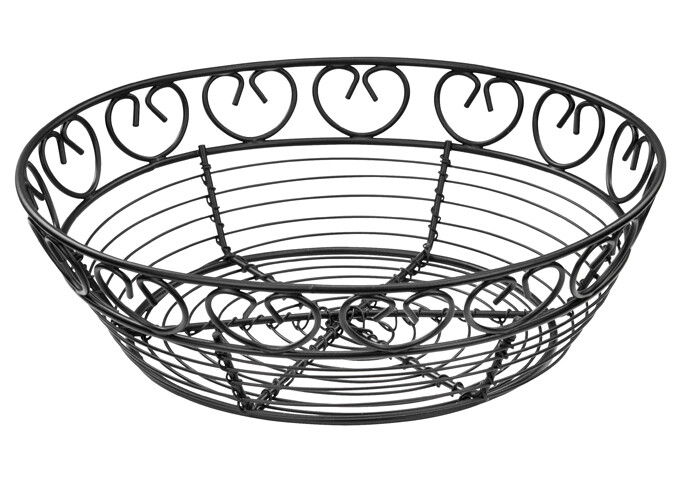Wire Basket 8" Round Black