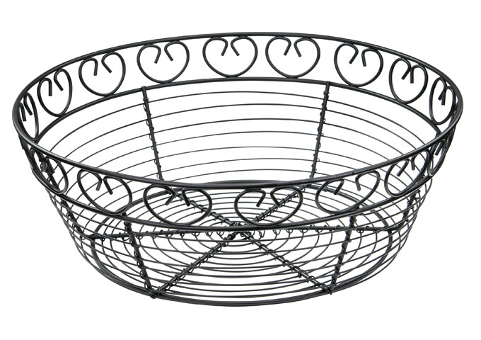 Wire Basket 10" Round Black