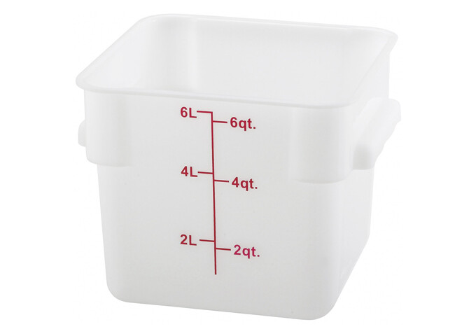 Storage Container 6qt. Square White