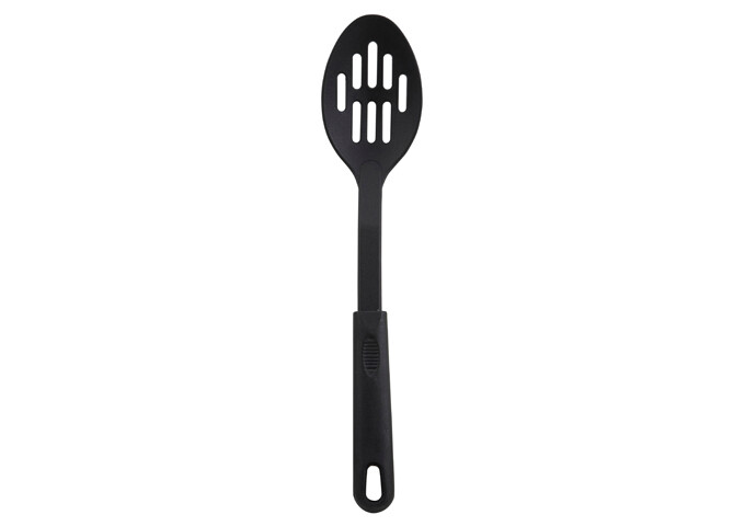 Spoon 12" Slotted Nylon Black