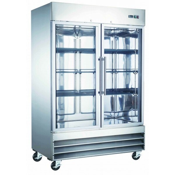 Refrigerator 2-Door Glass Reach-In