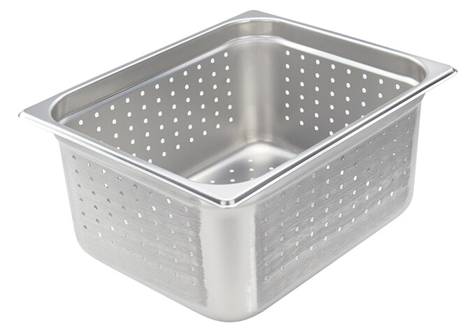 Steam Pan 6" Deep Perf. Half Size