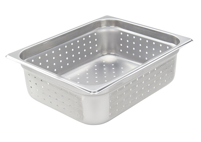 Steam Pan 4" Deep Perf. Half Size