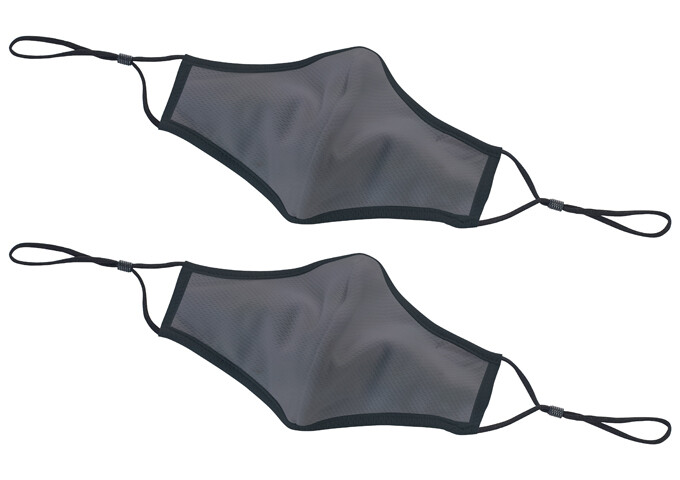 Face Mask 7"x5" Gray 2ea.
