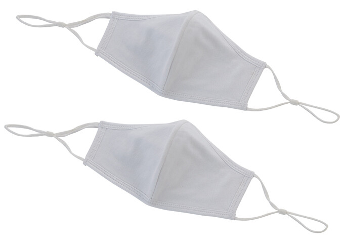 Face Mask 7"x5" White 2ea.