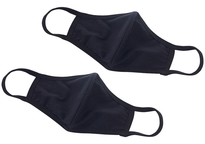 Face Mask 7"x5" Black 2ea.