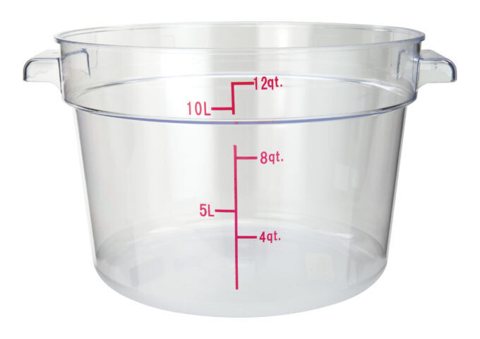 Storage Container 12qt. Round Clear