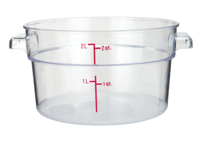 Storage Container 2qt. Round Clear