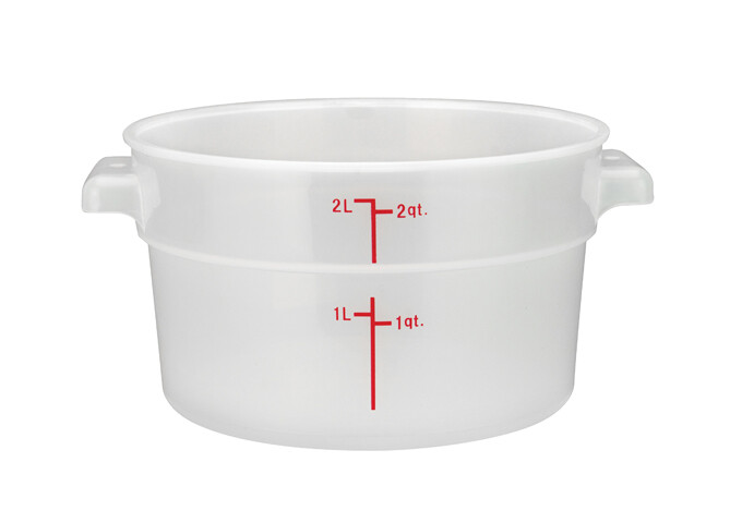 Storage Container 2qt. Round Translucent