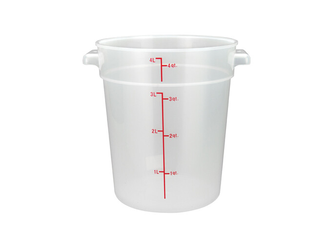 Storage Container 4qt. Round Translucent