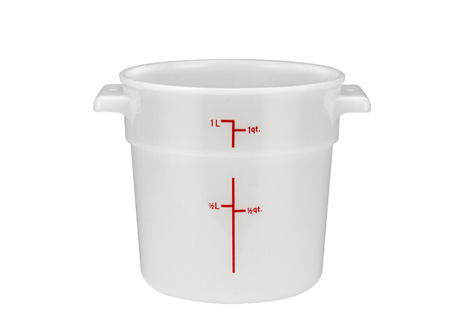 Storage Container 1qt. Round White