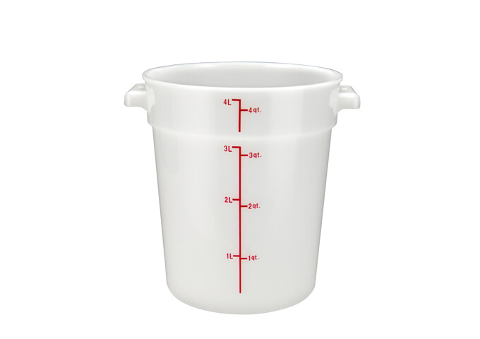 Storage Container 4qt. Round White