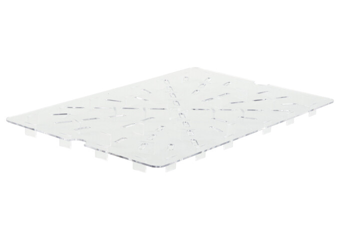 Drain Shelf 18"x26" Poly Clear