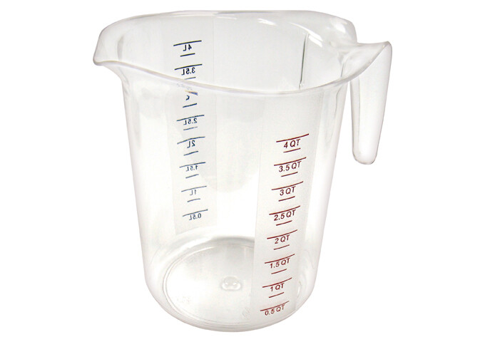 Measuring Cup 4qt. Poly