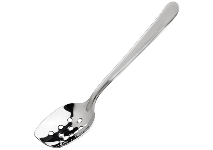 Plating Spoon 8" Perf. Slanted