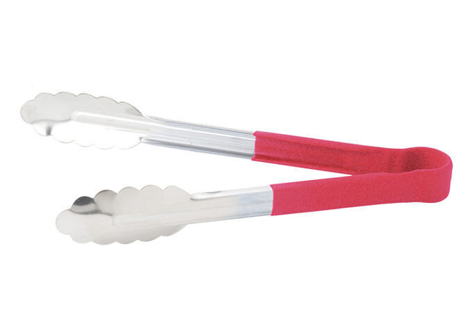 Tong 9" Utility Heat Resist Red
