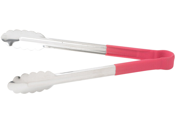 Tong 12" Utility Heat Resist Red
