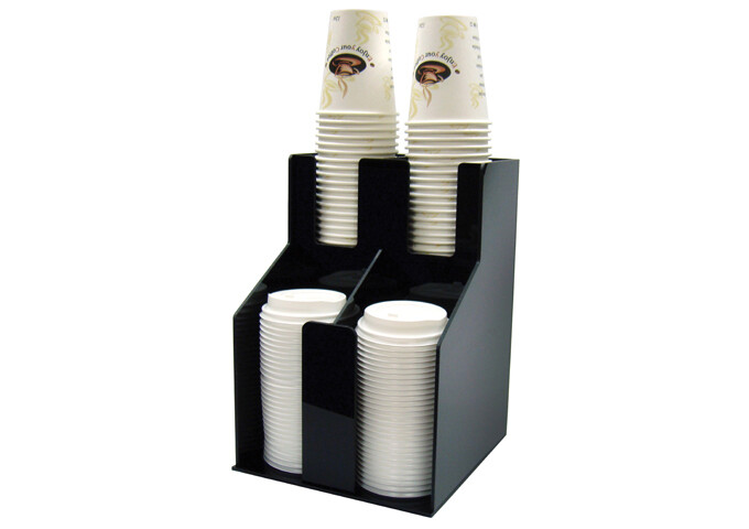 Organizer Cup & Lid Plastic Black