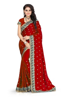 Embroidered Semi Stitched Lehenga Saare