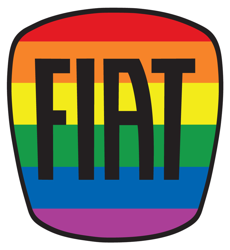 Pride Fiat Emblem Cover Printed Vinyl