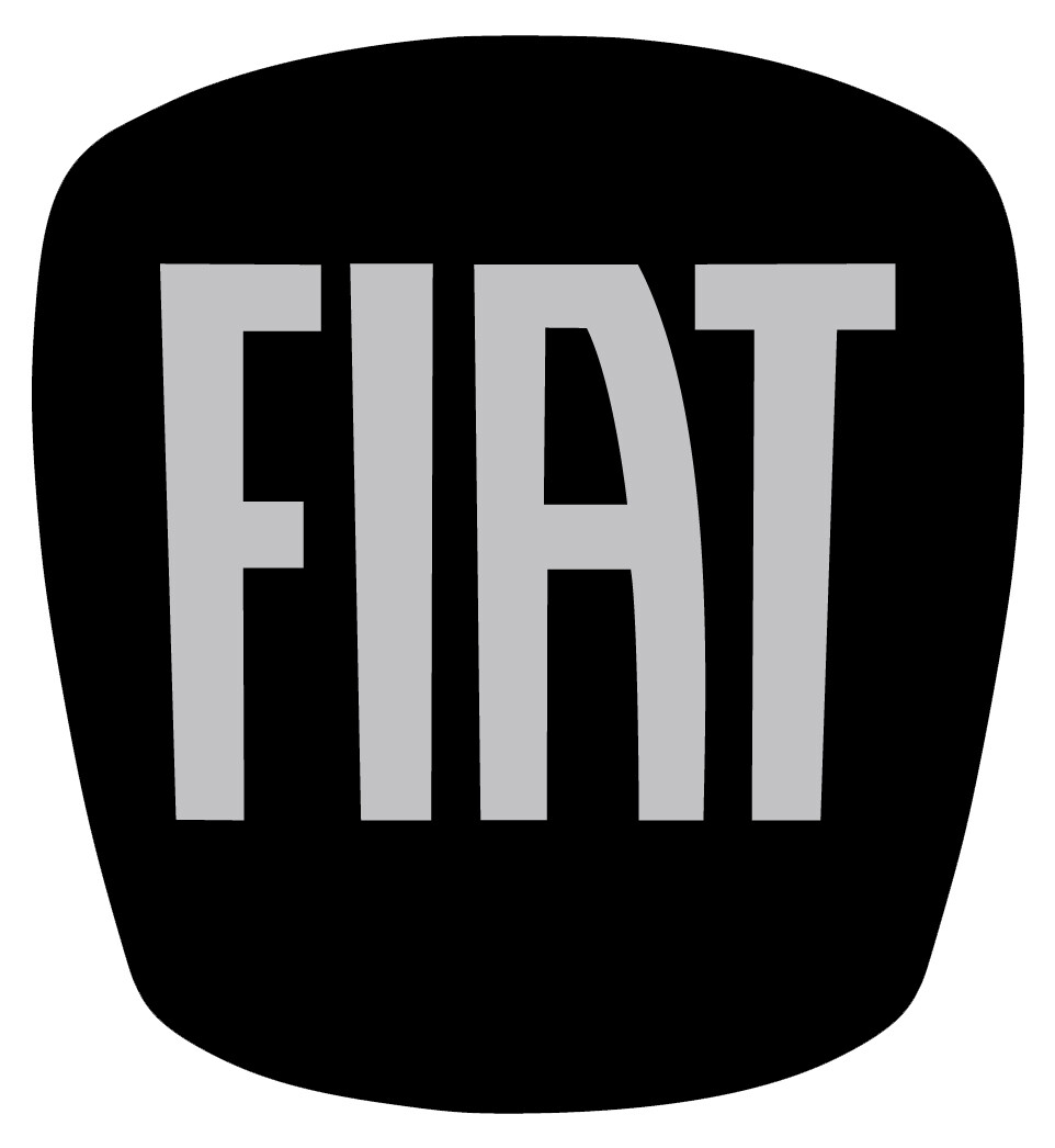 Black and Gray Fiat 500/Fiat124 Spider Emblem Cover