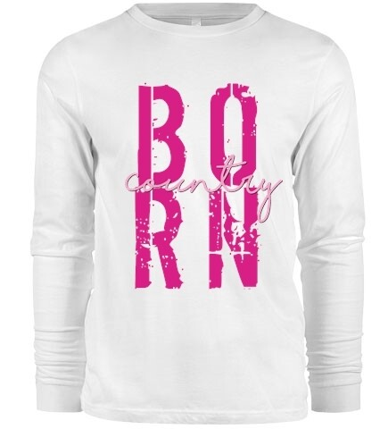 Born a cowgirl Tshirt WMS white