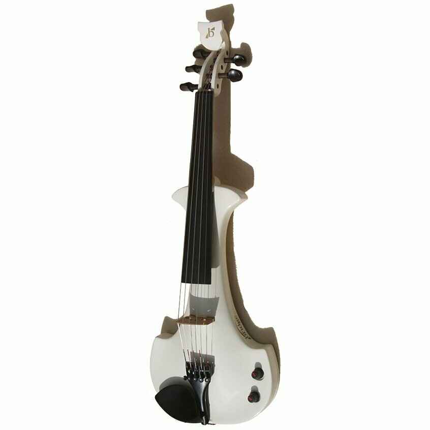 Lyra 5 String Electric Violin – White | Bridge Violins