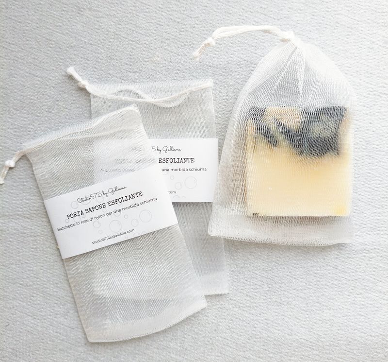 SACCHETTO PORTA SAPONE NYLON - SACCHETTO SPUGNA 