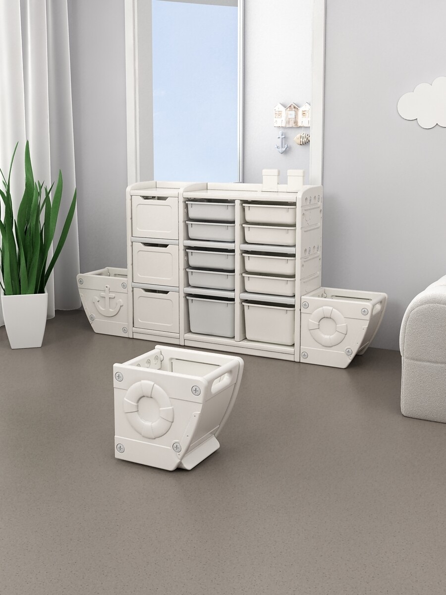 Big Boat Storage Unit - Grey/Beige