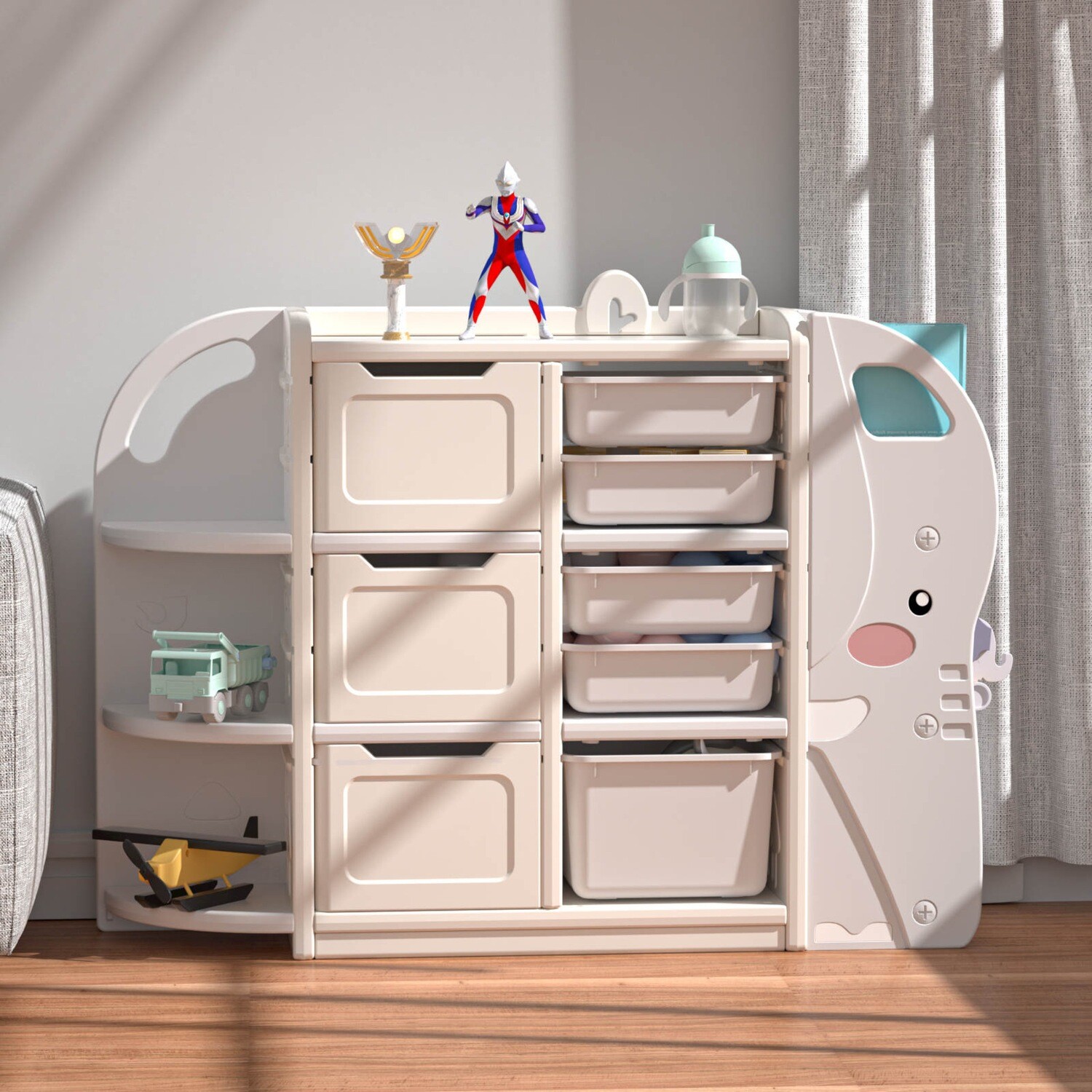Elephant Medium Storage Unit : Grey