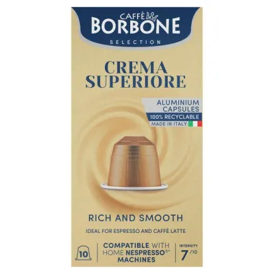 Caffee Borbone CREMA SUPERIORE Intensity 7/10 Nespresso Compatible 10 Coffee Capsules