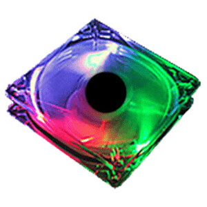 Fan Cooler (Ventilador) para PC de 120MM transparente, LED de 3 colores AGILER